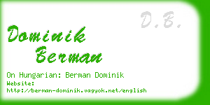 dominik berman business card